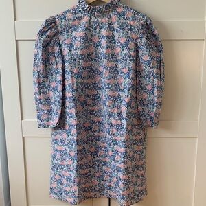 Elegant Éliza Faulkner Floral Mini Dress in Pink and Blue